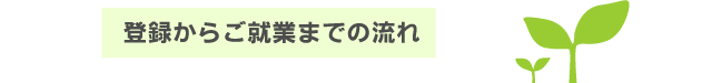 登録からご就業までの流れ